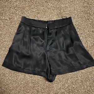 NWT satin black Zara shorts